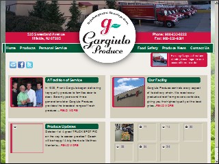 Web site www.gargiuloproduce.com, Gargiulo Produce