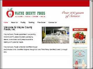 Web site www.waynecountyfoods.com, Wayne County Foods Inc